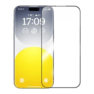 Захисне скло з рамкою для поклейки Baseus Sapphire Series HD для iPhone 15 Pro Max