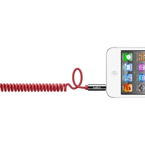 Акустический кабель Belkin Coiled 3.5 AUX Red - Фото 2