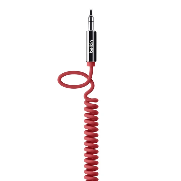 Акустичний кабель Belkin Coiled 3.5 AUX Red