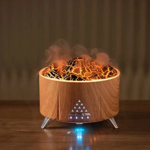 Масляный Bluetooth аромадифузор и увлажнитель с эффектом огня | iLoungeMax Aroma Volcano White - Фото 4