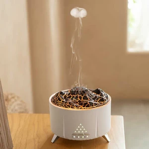 Масляный Bluetooth аромадифузор и увлажнитель с эффектом огня | iLoungeMax Aroma Volcano White - Фото 3