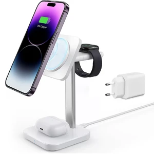 Док-станція ESR HaloLock Watch Wireless Charging Set 3-in-1 для iPhone | AirPods | Apple Watch + EU адаптер