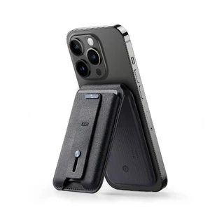 Кожаный чехол-бумажник Find My с подставкой ESR HaloLock Geo Wallet Stand MagSafe Black для iPhone 15 | 14 | 13 | 12 - Фото 3