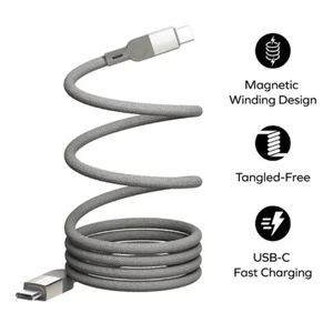 Магнітний плетений кабель iLoungeMax Magnetic Cable USB-C to USB-C 100W (1m) - Фото 2