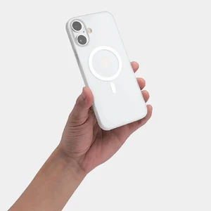 Ультра-тонкий чехол iLoungeMax Soft Touch MagSafe Frosted Clear для iPhone 16 Plus - Фото 5