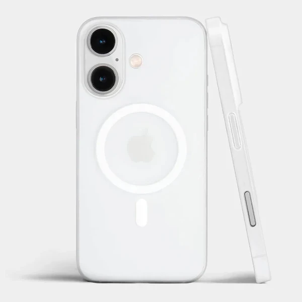 Ультра-тонкий чохол iLoungeMax Soft Touch MagSafe Frosted Clear для iPhone 16 Plus
