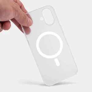 Ультра-тонкий чехол iLoungeMax Soft Touch MagSafe Frosted Clear для iPhone 16 Plus - Фото 3