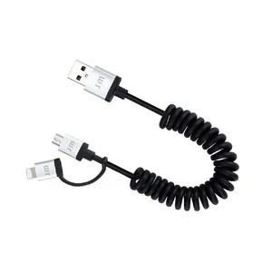 Кабель Just Mobile AluCable Duo twist USB to Lightning | Micro USB