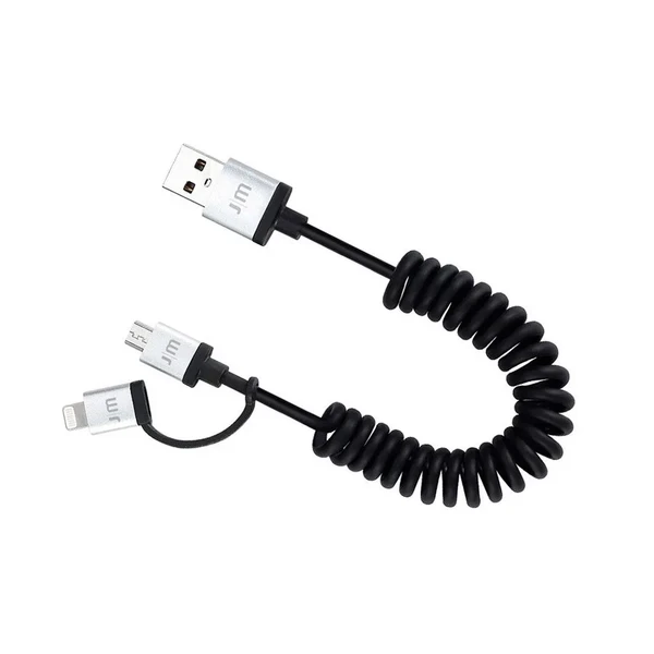 Кабель Just Mobile AluCable Duo twist USB to Lightning | Micro USB