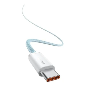 Нейлоновий кабель Type-C to Type-C для швидкої зарядки Baseus Dynamic Series 100W Blue (1m) - Фото 3
