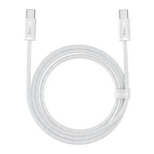 Нейлоновий кабель Type-C to Type-C для швидкої зарядки Baseus Dynamic Series 100W White (2m) CALD000302 - Фото 1