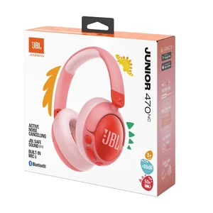 Детские беспроводные Bluetooth-наушники JBL Junior 470NC Pink - Фото 7
