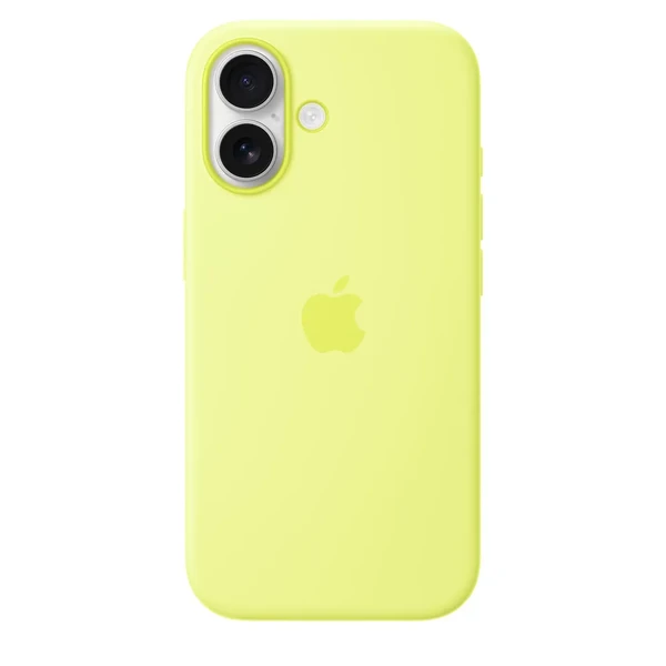 Силіконовий чохол Apple Silicone Case with MagSafe Neon Yellow для iPhone 17