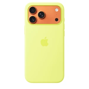 Силиконовый чехол Apple Silicone Case with MagSafe Neon Yellow для iPhone 17 Pro Max  - Фото 1