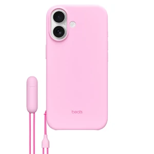 Чехол со шнурком-подставкой Beats Kickstand Case with MagSafe and Camera Control Pebble Pink для iPhone 17  - Фото 1