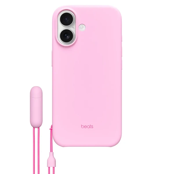 Чохол зі шнурком-підставкою Beats Kickstand Case with MagSafe and Camera Control Pebble Pink для iPhone 17