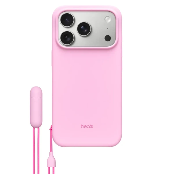 Чохол зі шнурком-підставкою Beats Kickstand Case with MagSafe and Camera Control Pebble Pink для iPhone 17 Pro