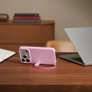 Чехол со шнурком-подставкой Beats Kickstand Case with MagSafe and Camera Control Pebble Pink для iPhone 17 Pro - Фото 5