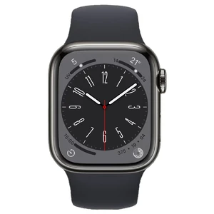 Смарт-годинник Apple Watch Series 8 GPS+Cellular, 45mm Graphite Stainless Steel Case with Midnight Sport Band (MNJJ3) - Фото 2