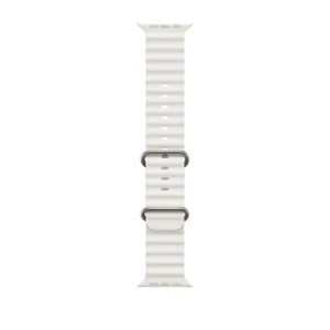 Ремешок Apple Ocean Band White для Apple Watch Ultra 2 49mm | 45mm | 44mm (MQE93) - Фото 4