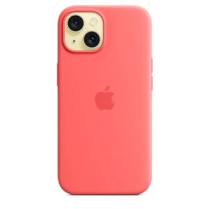 Силиконовый чехол Apple Silicone Case c MagSafe Guava (MT0V3) для iPhone 15 - Фото 5