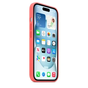 Силиконовый чехол Apple Silicone Case c MagSafe Guava (MT0V3) для iPhone 15 - Фото 3
