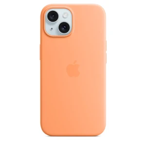Силиконовый чехол Apple Silicone Case c MagSafe Orange Sorbet (MT0W3) для iPhone 15 - Фото 4