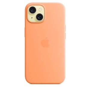 Силиконовый чехол Apple Silicone Case c MagSafe Orange Sorbet (MT0W3) для iPhone 15 - Фото 6