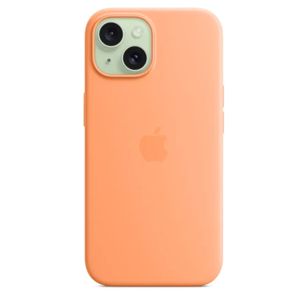 Силіконовий чохол Apple Silicone Case з MagSafe Orange Sorbet (MT0W3) для iPhone 15
