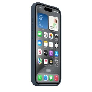 Силиконовый чехол Apple Silicone Case c MagSafe Storm Blue (MT1D3) для iPhone 15 Pro - Фото 3