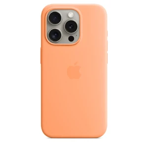 Силиконовый чехол Apple Silicone Case c MagSafe Orange Sorbet (MT1H3) для iPhone 15 Pro - Фото 6