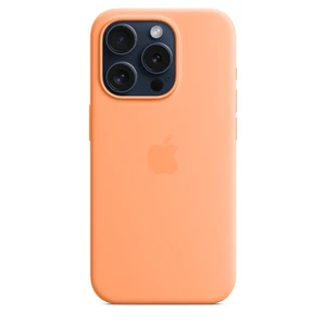 Силиконовый чехол Apple Silicone Case c MagSafe Orange Sorbet (MT1H3) для iPhone 15 Pro - Фото 4
