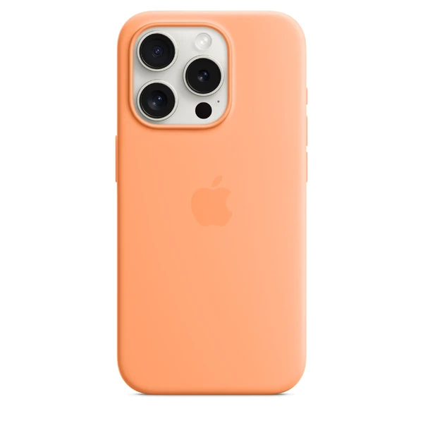 Силіконовий чохол Apple Silicone Case з MagSafe Orange Sorbet (MT1W3) для iPhone 15 Pro Max