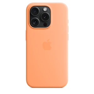 Силиконовый чехол Apple Silicone Case c MagSafe Orange Sorbet (MT1H3) для iPhone 15 Pro - Фото 5