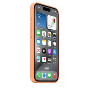 Силиконовый чехол Apple Silicone Case c MagSafe Orange Sorbet (MT1H3) для iPhone 15 Pro - Фото 3