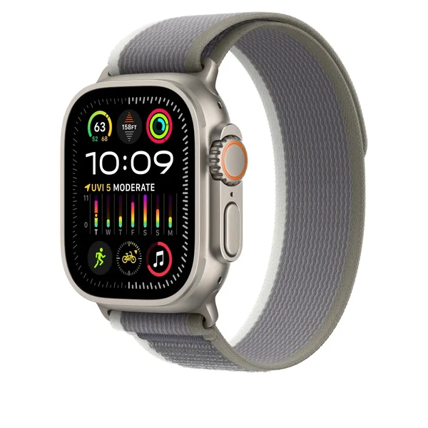 Ремінець Apple Trail Loop Green/Gray для Apple Watch Ultra 2 49 mm | 45 mm | 44 mm Розмір S/M (MT5Y3)