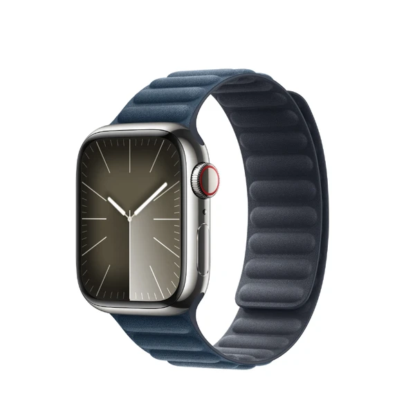 Ремінець Apple Magnetic Link Pacific Blue з FineWoven для Apple Watch 41 mm | 40 mm | 38 mm Розмір S/M (MTJ33)