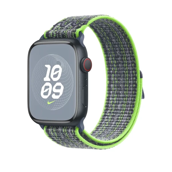 Ремінець Apple Bright Green/Blue Nike Sport Loop (MTL43) для Apple Watch Ultra 2 49 mm | 45 mm | 44 mm | 42 mm