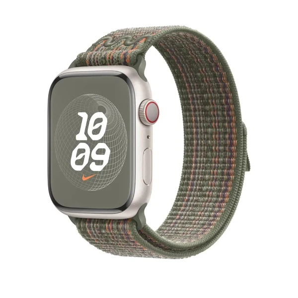 Ремінець Apple Sequoia/Orange Nike Sport Loop (MTL63) для Apple Watch Ultra 2 49 mm | 45 mm | 44 mm | 42 mm