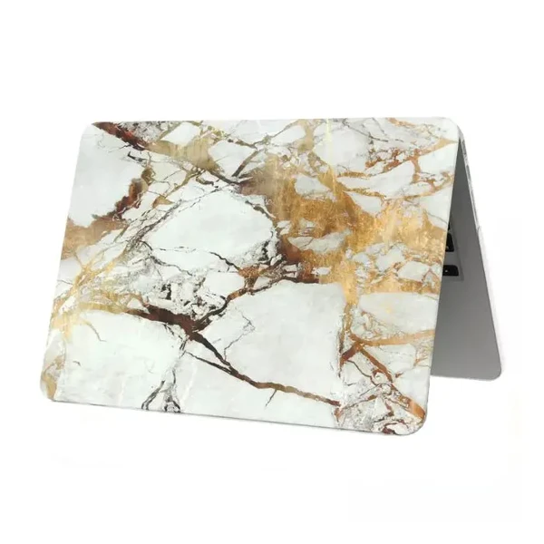 Мармуровий чохол iLoungeMax Marble White | Yellow для MacBook 12"