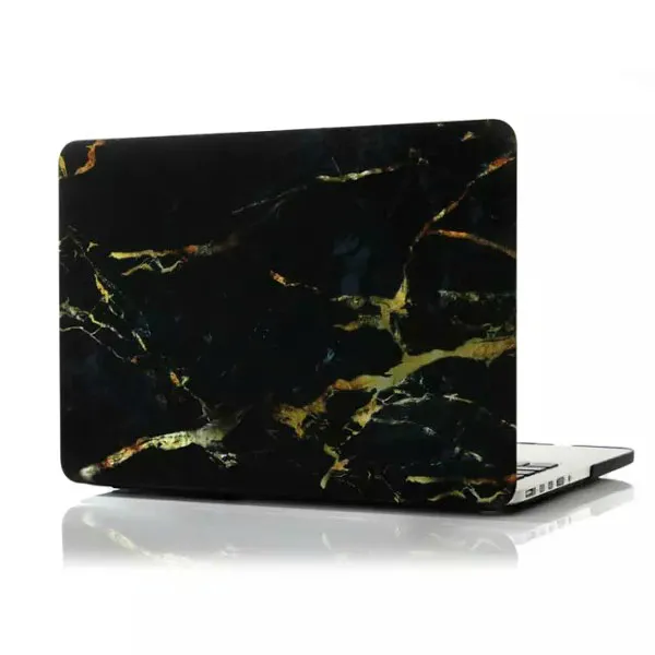 Мармуровий чохол iLoungeMax Marble Black | Yellow для MacBook Pro 13"Retina