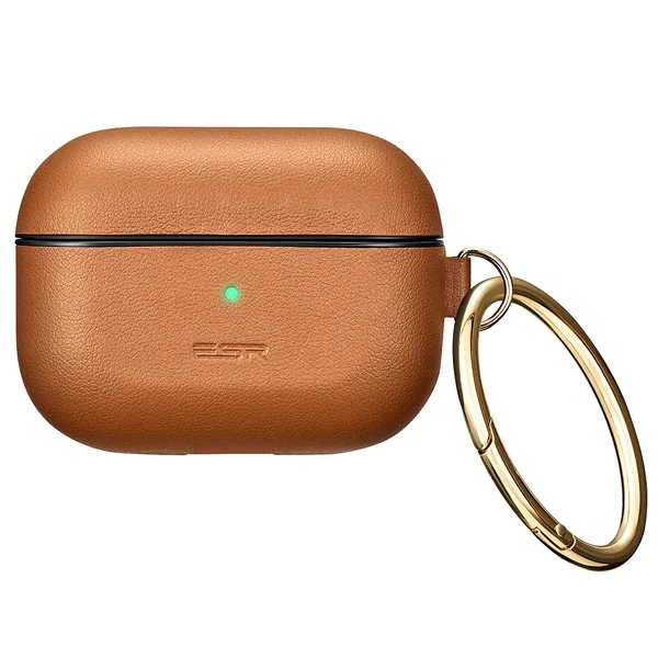 Шкіряний чохол з карабіном ESR Metro Light Series Brown для AirPods Pro у Дніпрі