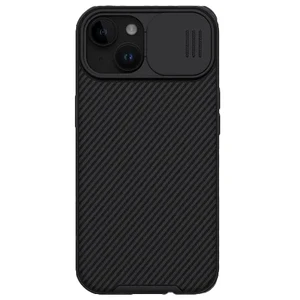 Противоударный чехол со шторкой для камеры Nillkin CamShield Pro Black для iPhone 15 Plus