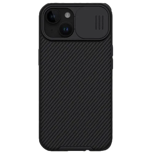 Противоударный чехол со шторкой для камеры Nillkin CamShield Pro Black для iPhone 15 в Тернополе