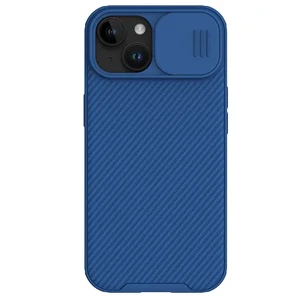 Противоударный чехол со шторкой для камеры Nillkin CamShield Pro Blue для iPhone 15 Plus