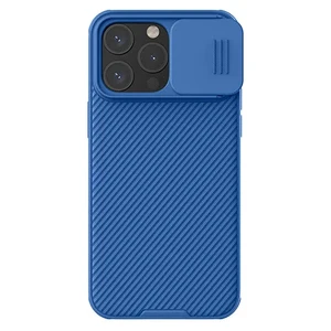 Противоударный чехол со шторкой для камеры Nillkin CamShield Pro Blue для iPhone 15 Pro Max  - Фото 1