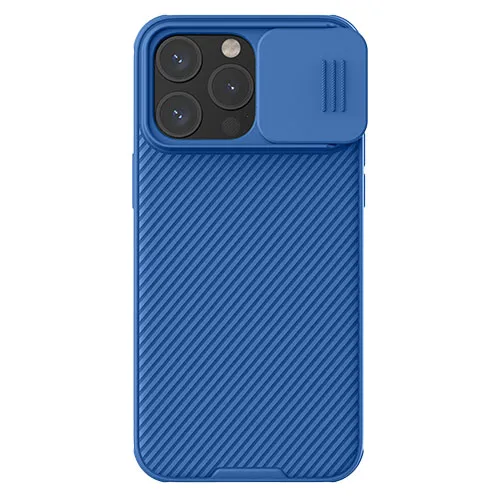 Протиуданий чохол зі шторкою для камери Nillkin CamShield Pro Blue для iPhone 15 Pro Max