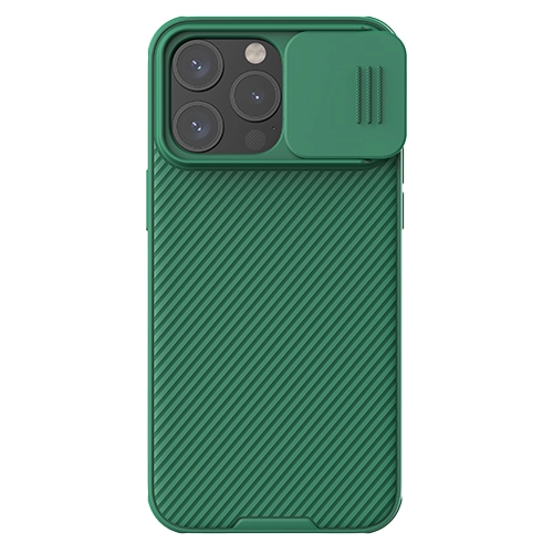 Протиуданий чохол зі шторкою для камери Nillkin CamShield Pro Deep Green для iPhone 15 Pro в Сумах