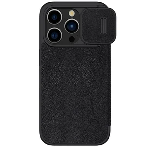 Шкіряний чохол-книжка зі шторкою для камери Nillkin Qin Pro Leather Black для iPhone 15 Pro - Фото 2