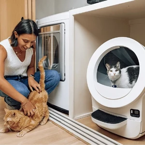 Самоочищающийся лоток для кошек Whisker Litter-Robot EVO White с Wi-Fi и контролем запаха - Фото 5